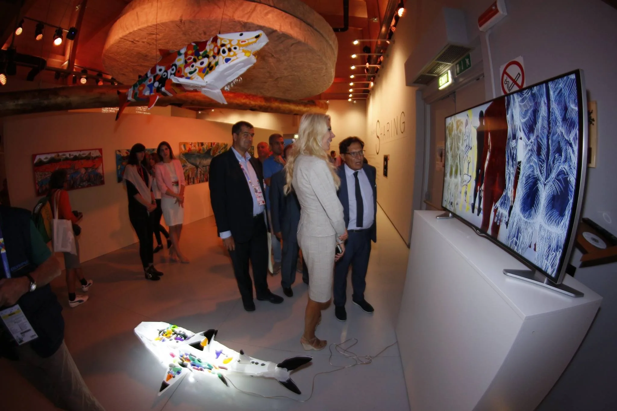 Gabriella Carlucci and Rosario Crocetta at the exhibition Circle of Life