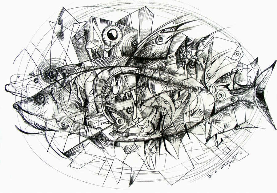 tuna drawing by marko gavrilovic