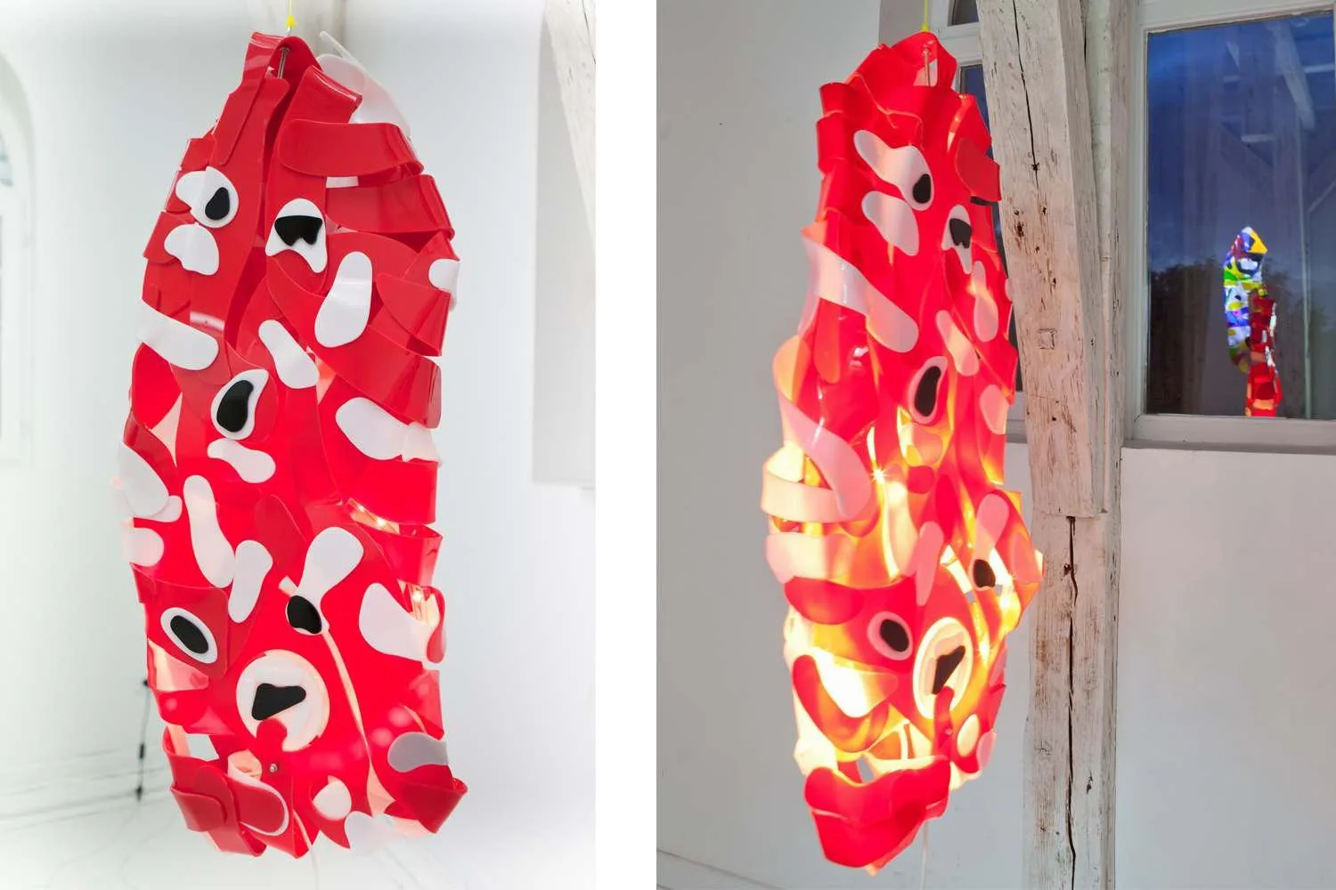 Genesis red is symbiosis light sculpture from the series of the same name.