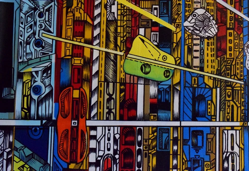 acrylic on canvas by marko gavrilovic, detail 1