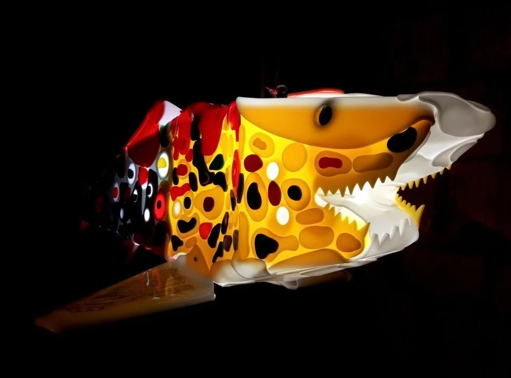 Renegade is a light sculpture from shark sculptures series