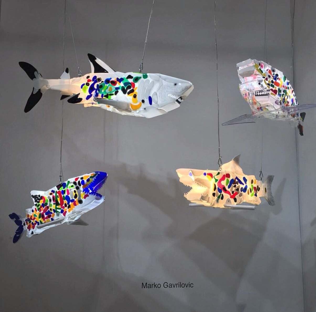 Art Palm Beach 2018, shark sculptures 