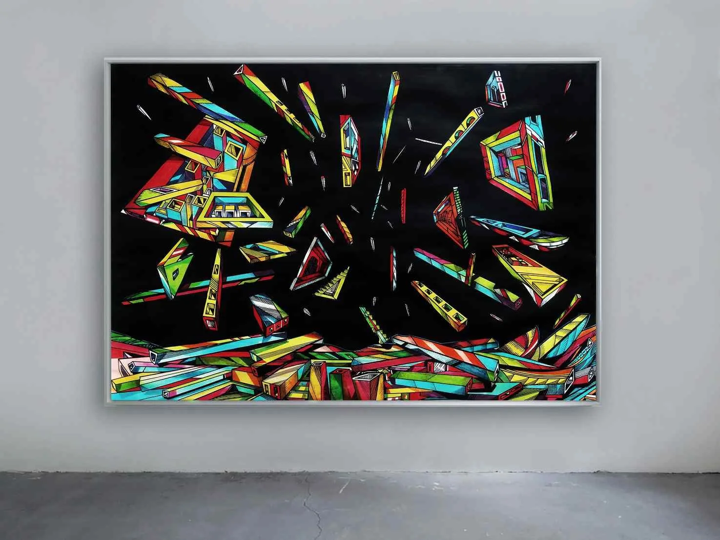 Expanse 2, 100 x 70 cm, acrylic on paper, artist Marko Gavrilovic