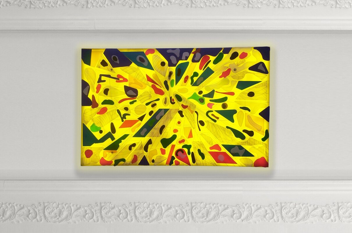 Diffusion, yellow light panel by Marko Gavrilovic