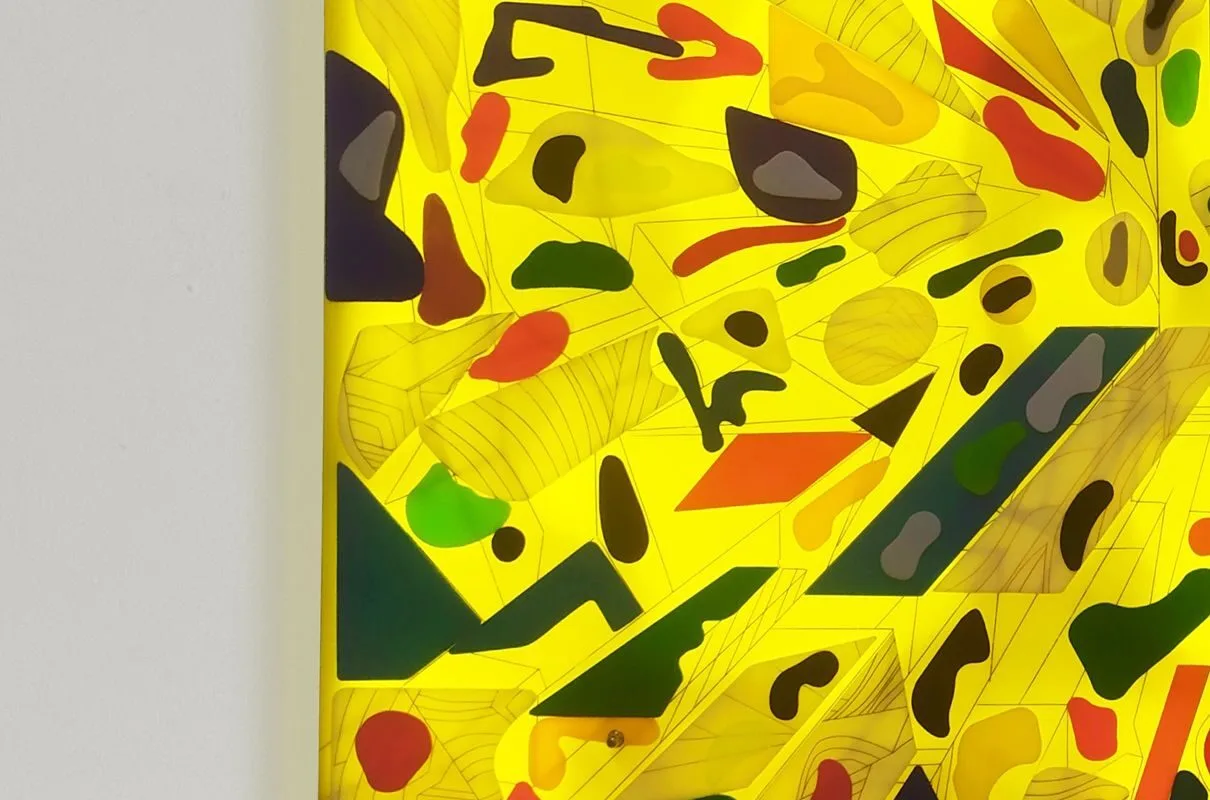 Diffusion, yellow light panel close-up, art by Marko Gavrilovic