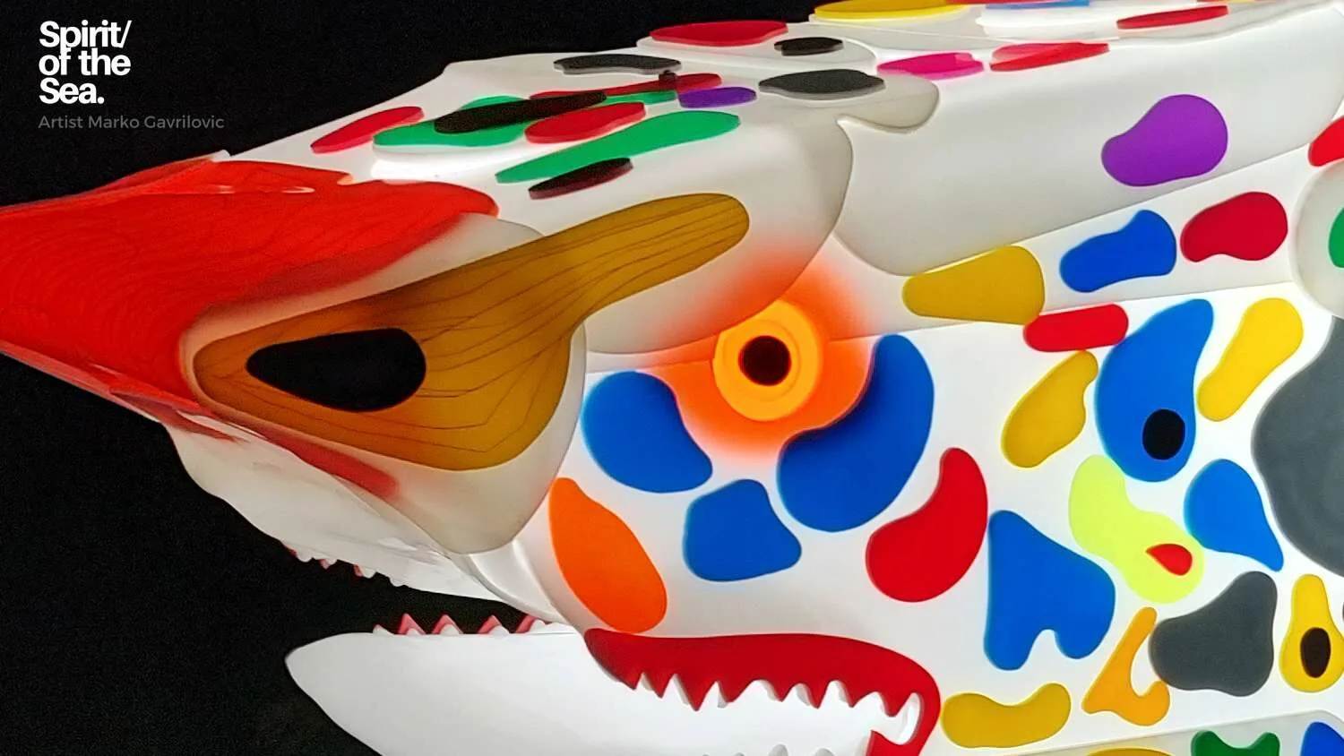 Spirit of the Sea, shark sculpture by Marko Gavrilovic, close-up