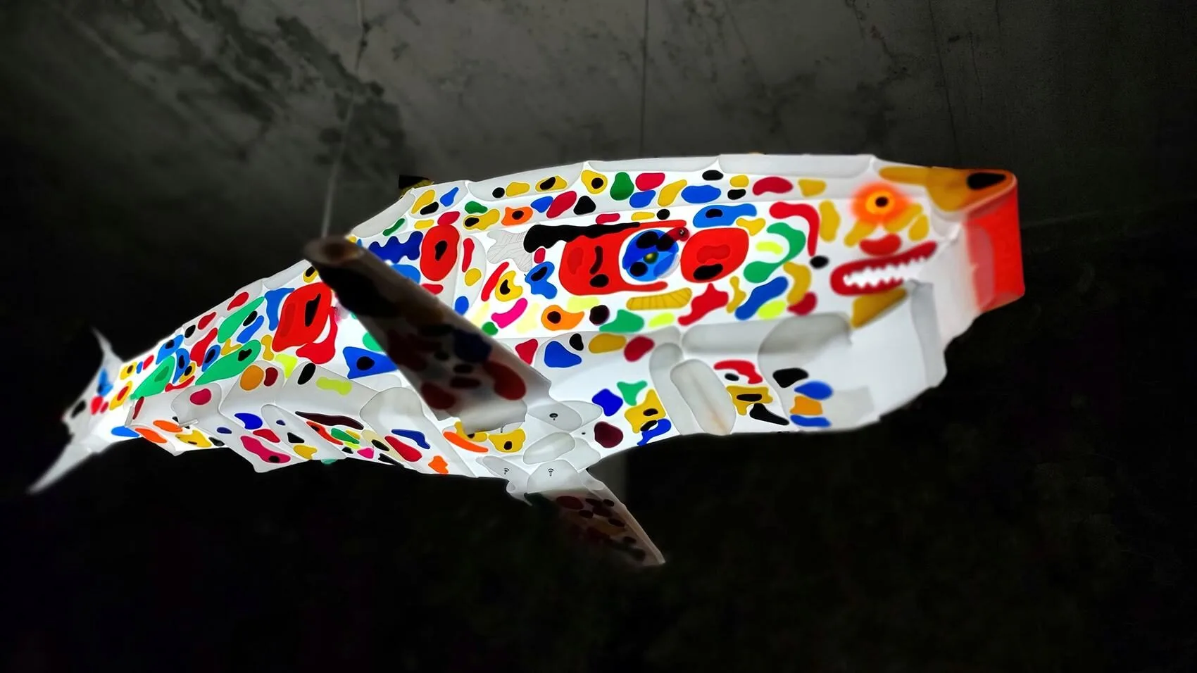 Shark light sculpture by artist Marko Gavrilovic