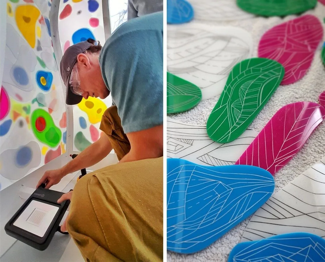 Working process, Monolith light sculpture