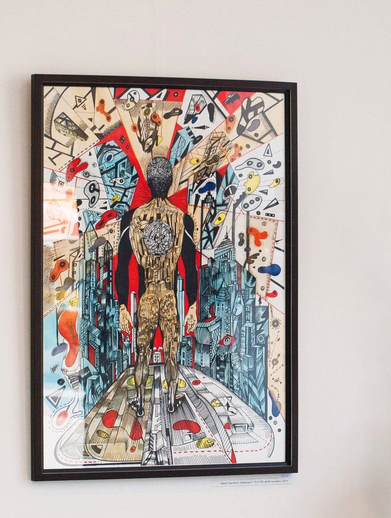 Distance 6, acrylic drawing on paper by Marko Gavrilovic