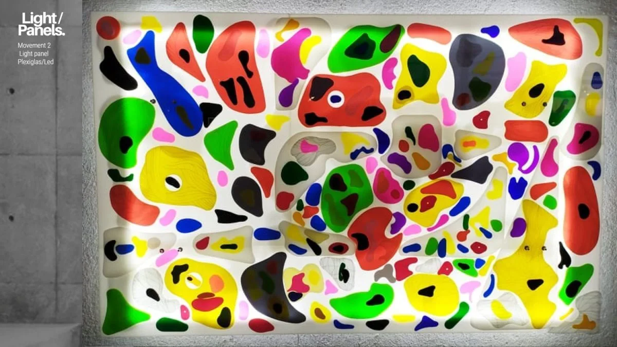 Movement 2, plexiglas light panel, artistMarko Gavrilovic
